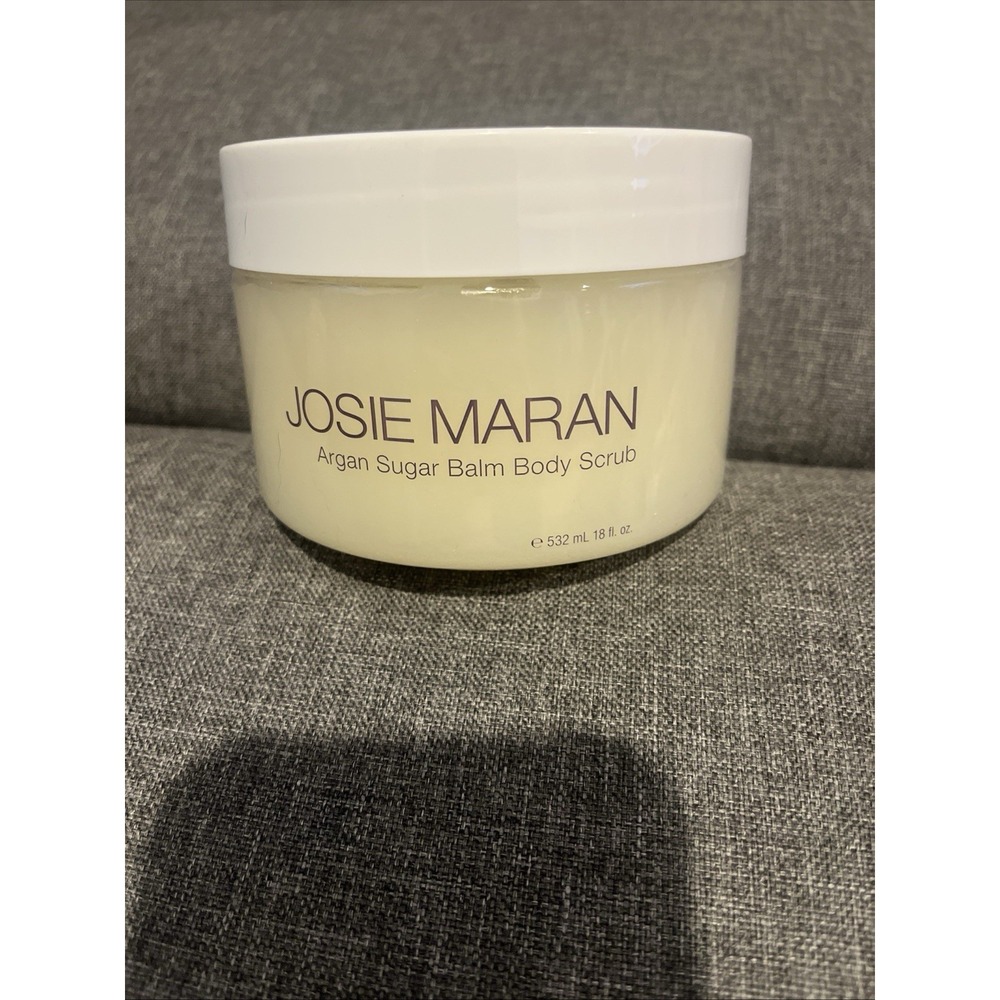 Josie Maran Argan Sugar Balm Body Scrub 18oz in Sweet Clementine. SEALED JAR